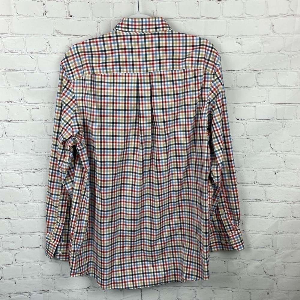 Duluth Trading Co Men's Medium Button Up Long Sleeve Shirt Multicolor Check - Picture 2 of 13